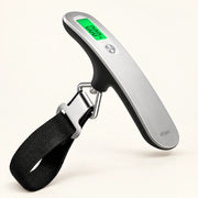 Digital ALTAIR luggage scale with a stainless-steel-look finish, front view